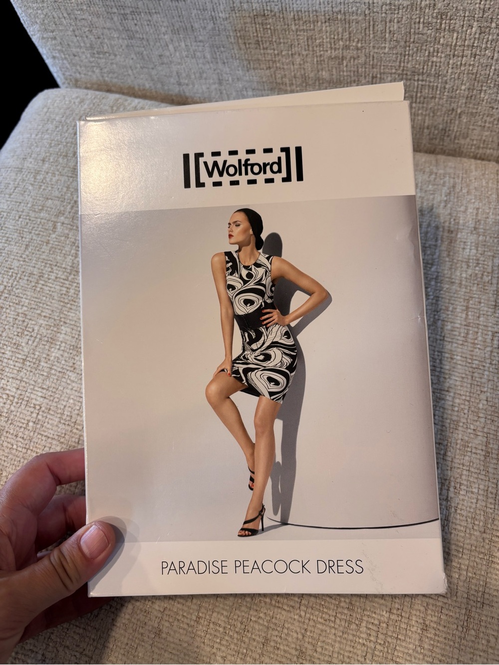Wolford Paradise Peacock Dress in a black and white abstract print size XS NIB